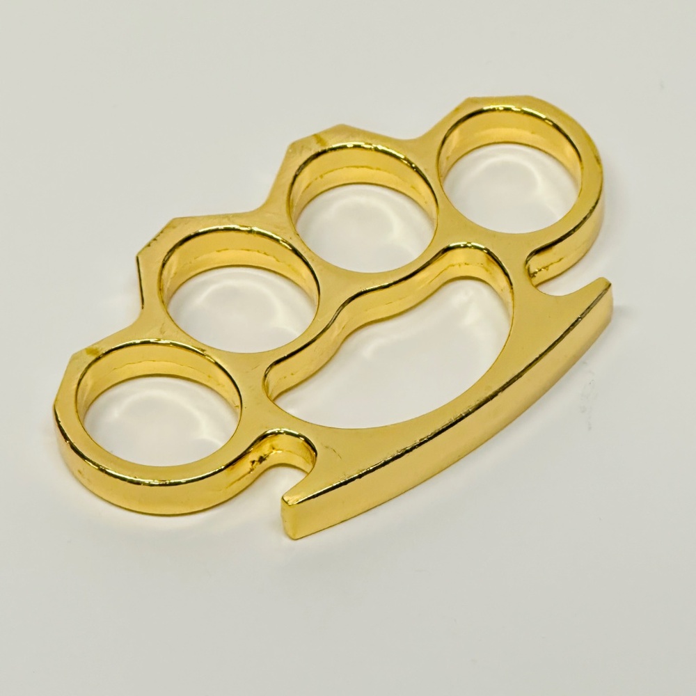 Gold Brass Knuckles - Belt Buckle - Guard Training Protector Paperweight